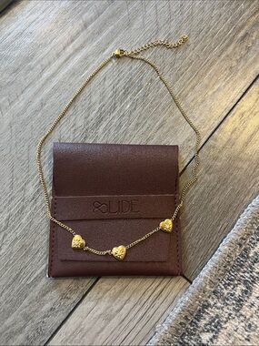 SLIDE Gold Heart Accent Necklace